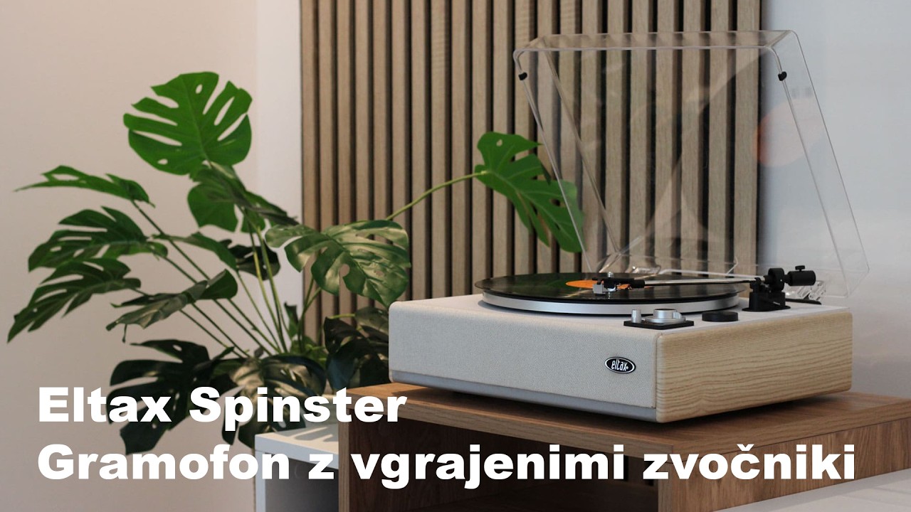 Eltax Spinster gramofon z vgrajenimi zvočniki in Bluetooth povezavo