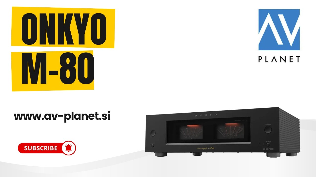 Onkyo M-80 – zmogljiva Class AB končna stopnja za vrhunski Hi-Fi zvok
