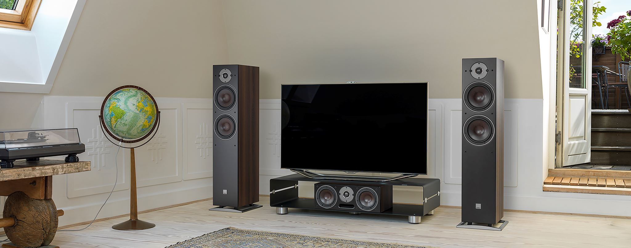 oberon  walnut grille tv setup