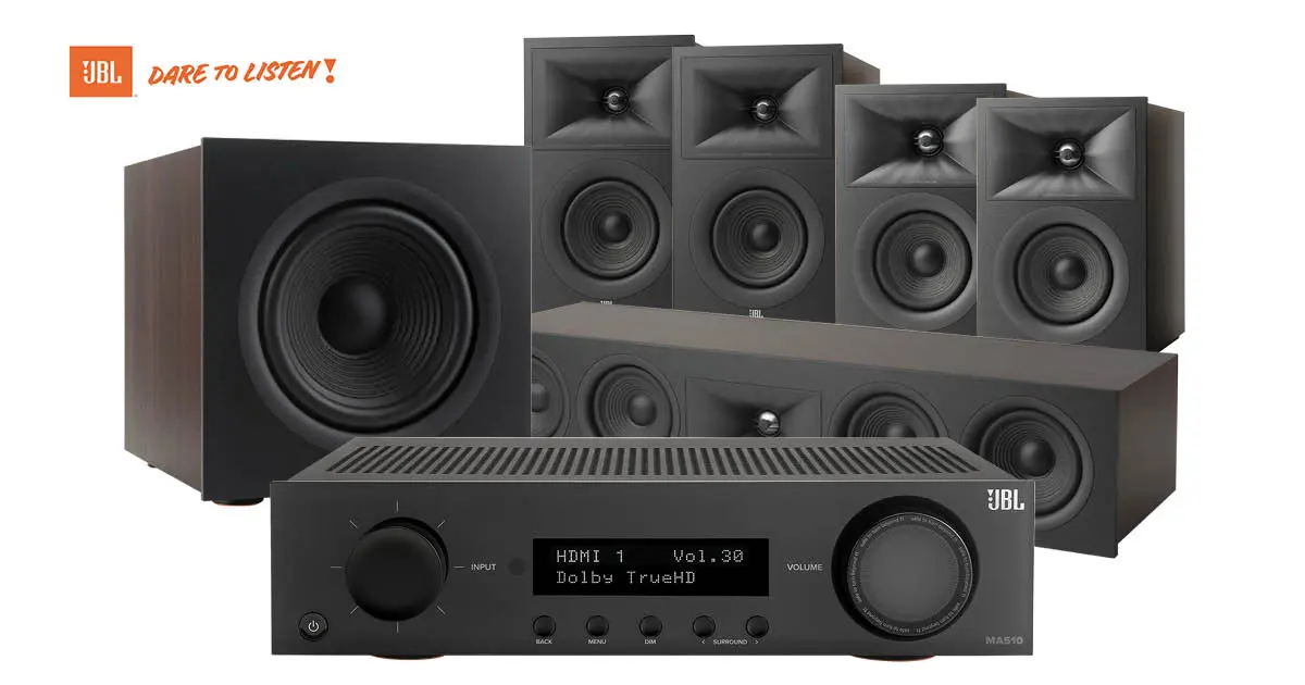 Evidence Acoustics EA950-BK - Set di 5 altoparlanti 850 W