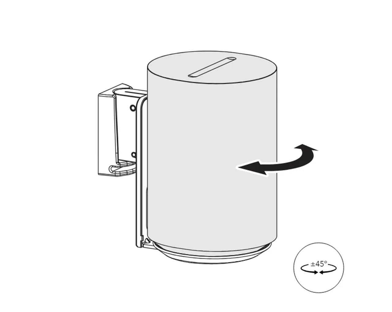 Vrtljivi stenski nosilec za ERA 100