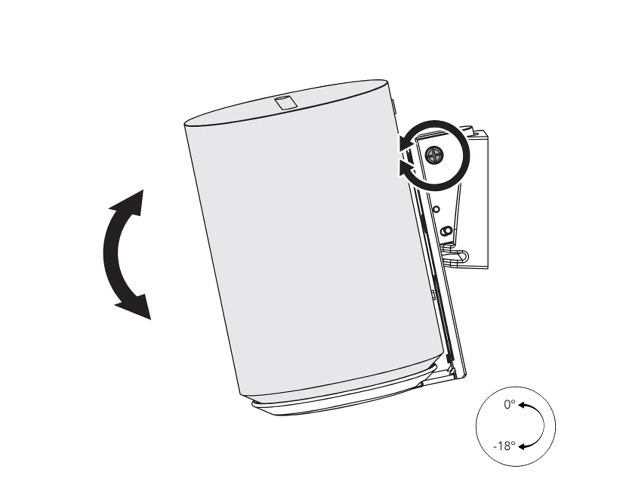 Vrtljivi stenski nosilec za ERA 100