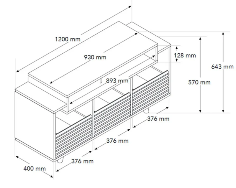HiFi stojalo Norstone OSLO 1200