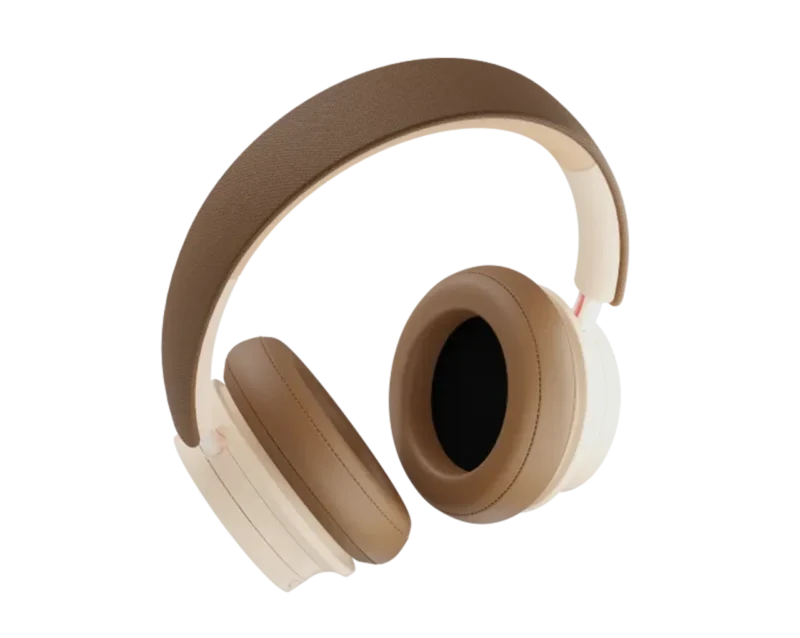 DALI IO-8 brezžične slušalke v elegantni beli barvi Caramel White z dolgo avtonomijo baterije