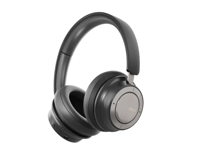DALI IO-8 brezžične Hi-Fi slušalke v črni barvi Iron Black z aktivnim odpravljanjem šumov