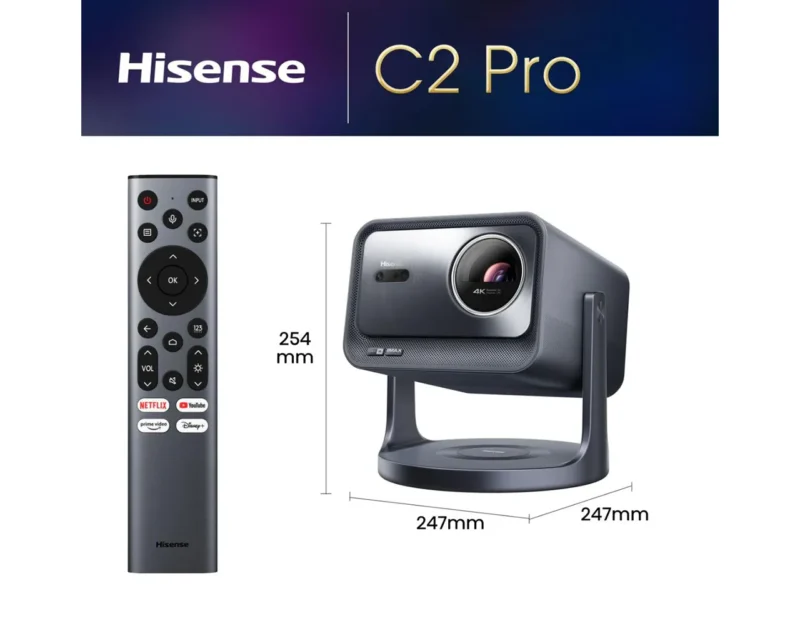 Hisense C2 Pro pametni mini projektor s 4K lasersko tehnologijo
