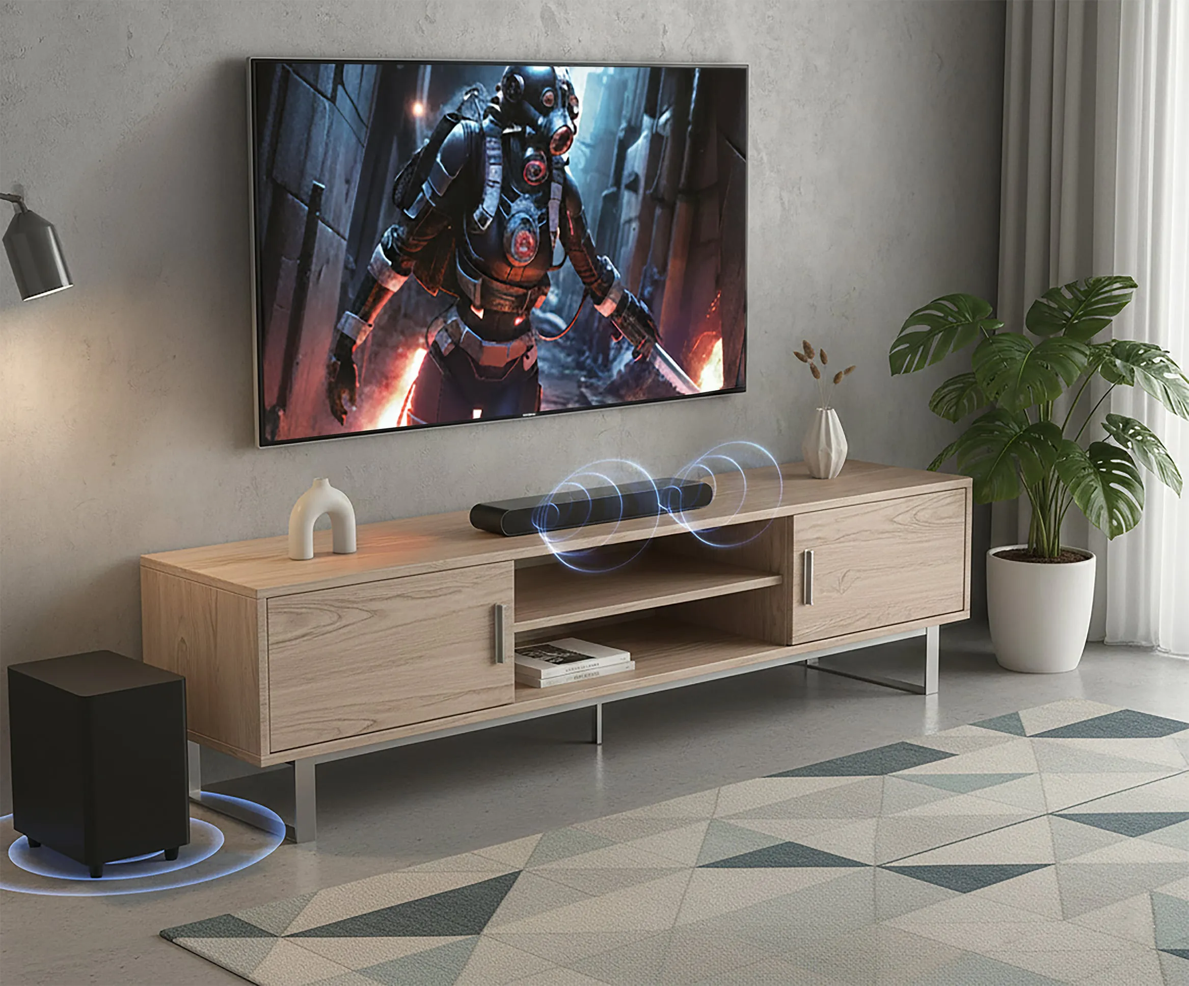 Eltax Cine Sound 2.1 priključki HDMI eARC optični USB AUX