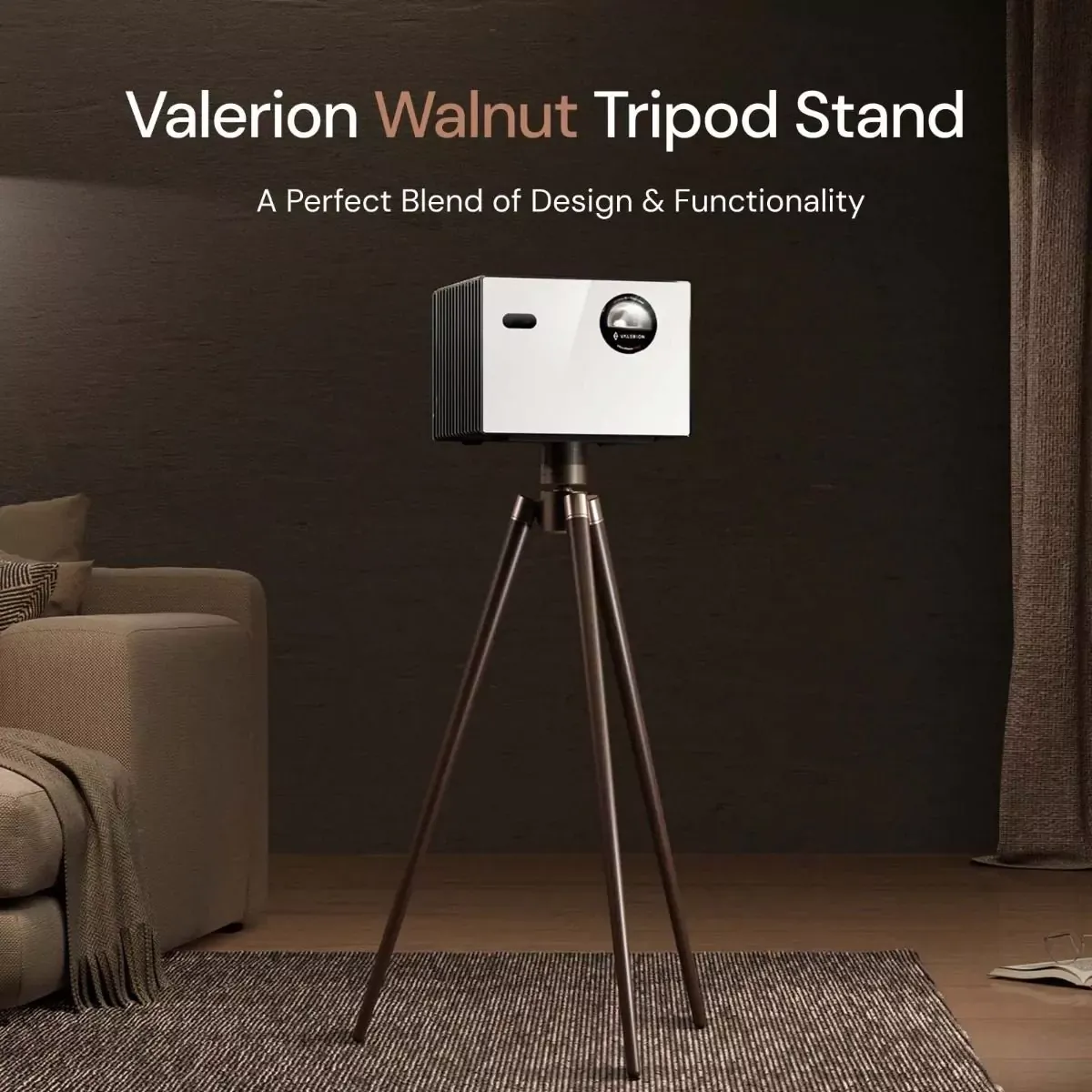 Valerion WTS-01 Walnut Tripod Stand