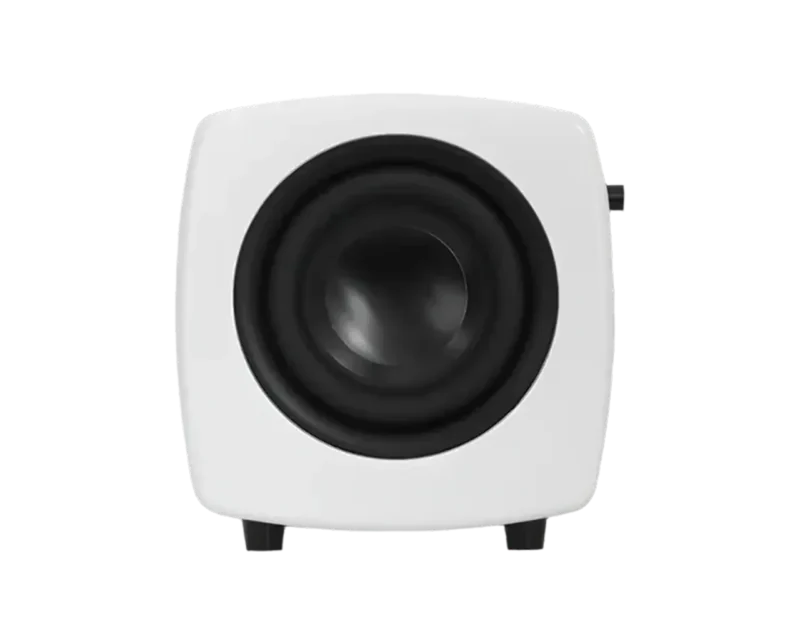 Jamo Cube aktivni nizkotonec z 500 W Class D ojačevalnikom in dvojnima 6,5" wooferjema zagotavlja globok in natančen bas za Hi-Fi in domači kino.