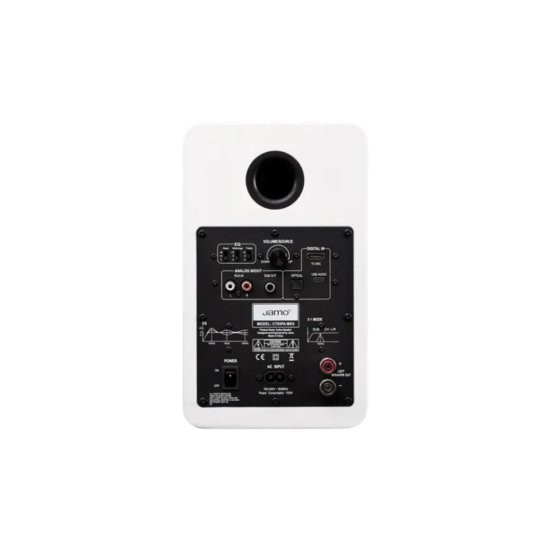 Jamo C705PA MkII aktivni bookshelf zvočniki z Bluetooth in HDMI ARC
