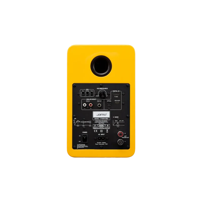 Jamo C705PA MkII aktivni bookshelf zvočniki z Bluetooth in HDMI ARC
