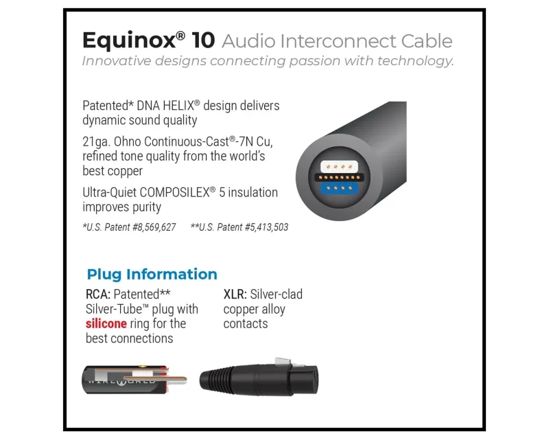 Wireworld Equinox 10 RCA/XLR avdio kabel